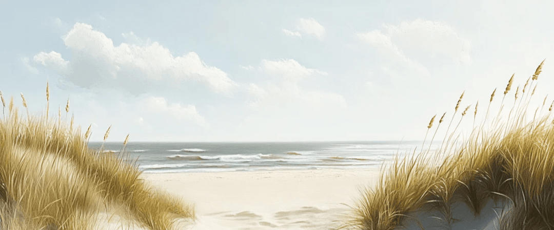 Sentier des Dunes : Papier Peint Panoramique Sable et Mer - Illulart: Papier peint panoramique