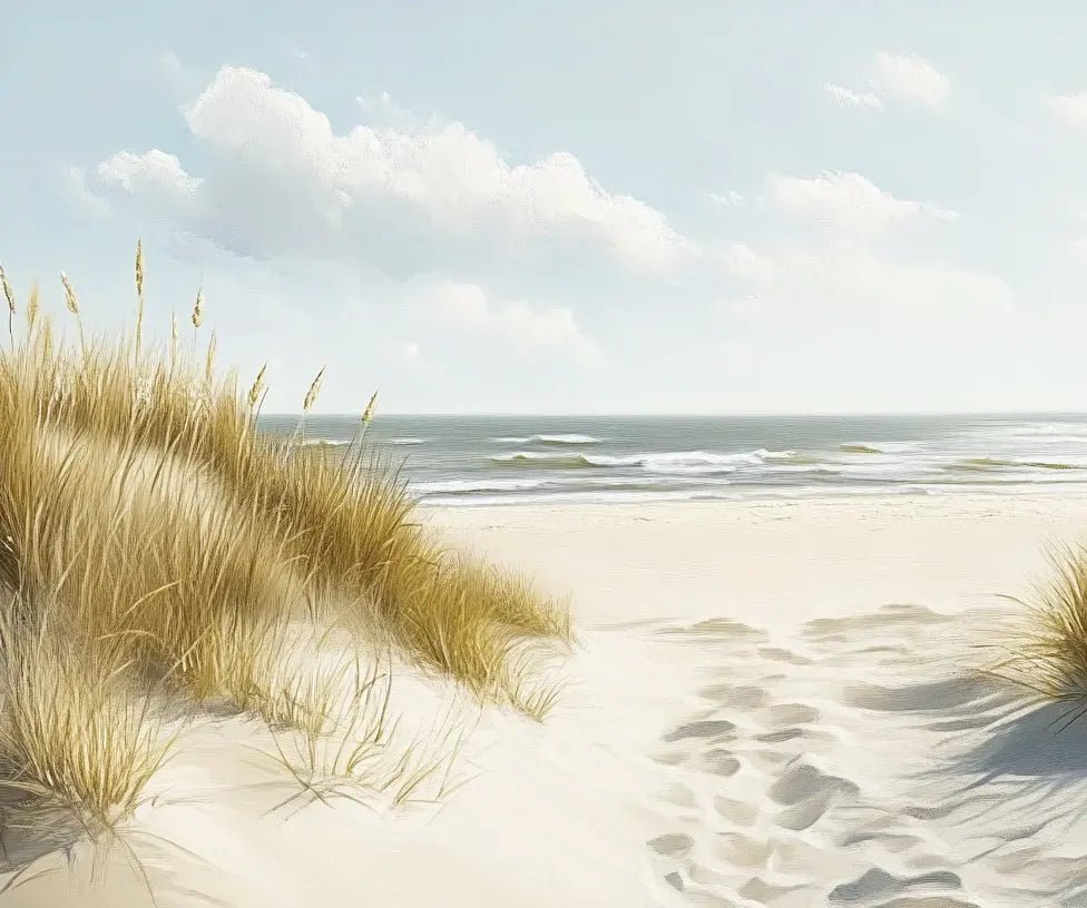 Sentier des Dunes : Papier Peint Panoramique Sable et Mer - Illulart: Papier peint panoramique