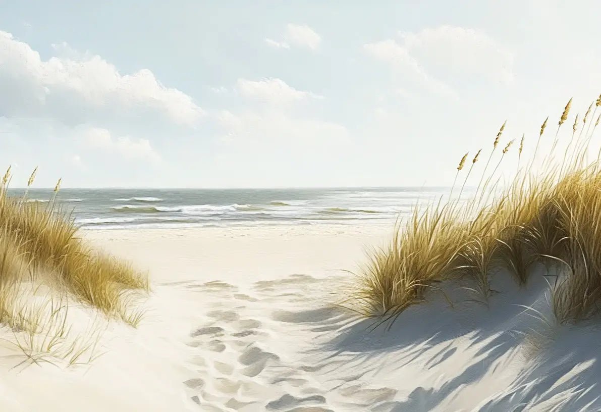 Sentier des Dunes : Papier Peint Panoramique Sable et Mer