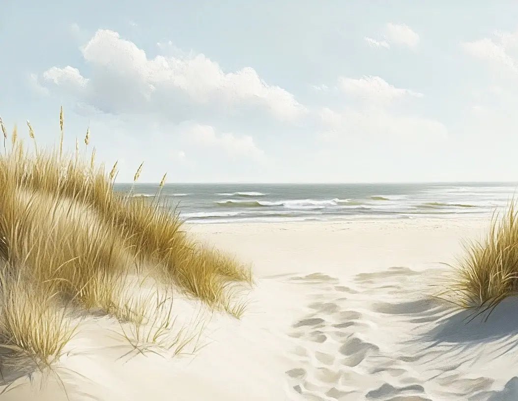 Sentier des Dunes : Papier Peint Panoramique Sable et Mer - Illulart: Papier peint panoramique
