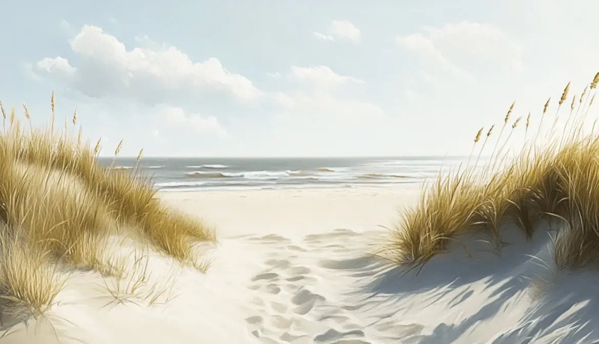 Sentier des Dunes : Papier Peint Panoramique Sable et Mer - Illulart: Papier peint panoramique