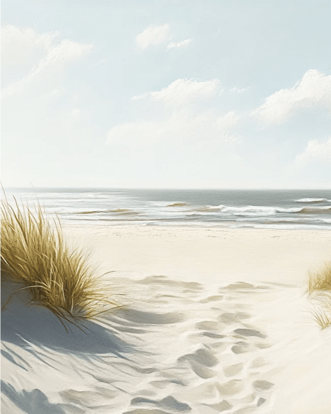 Sentier des Dunes : Papier Peint Panoramique Sable et Mer