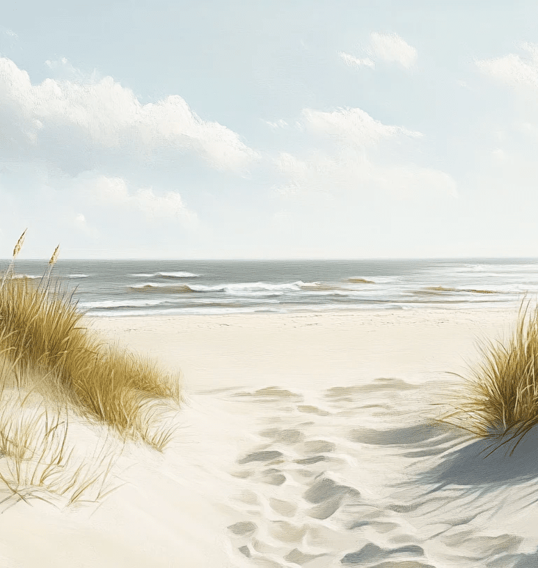 Sentier des Dunes : Papier Peint Panoramique Sable et Mer