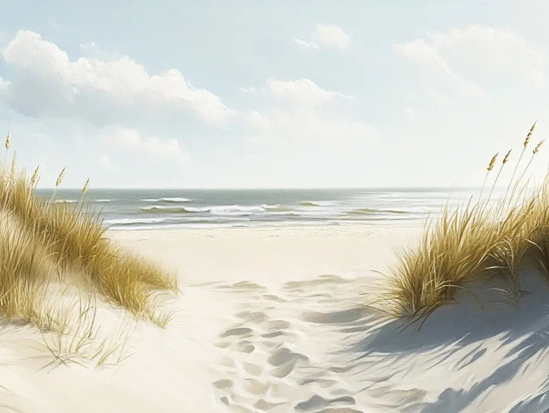 Sentier des Dunes : Papier Peint Panoramique Sable et Mer - Illulart: Papier peint panoramique