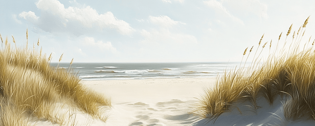 Sentier des Dunes : Papier Peint Panoramique Sable et Mer - Illulart: Papier peint panoramique