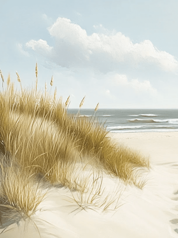 Sentier des Dunes : Papier Peint Panoramique Sable et Mer - Illulart: Papier peint panoramique