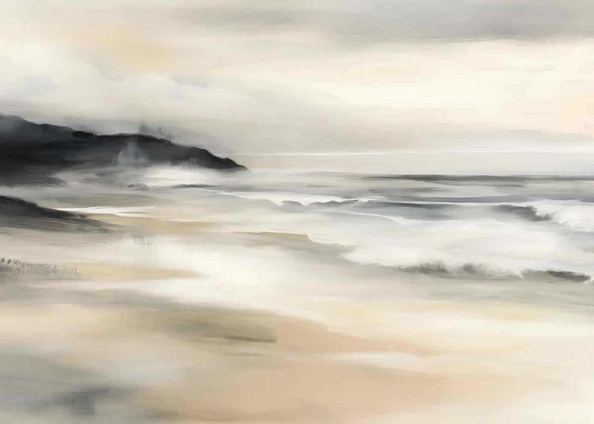 Sérénité Littorale – papier peint pour une évasion douce et apaisante - Illulart: Papier peint panoramique