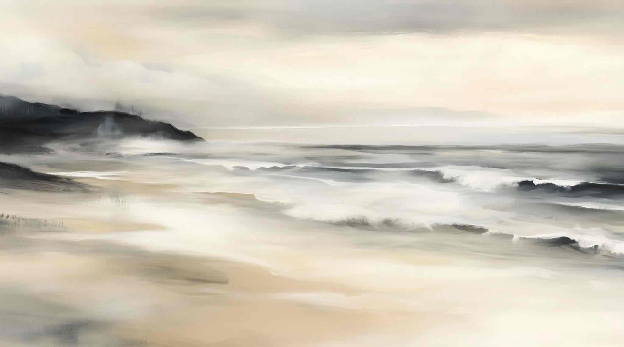 Sérénité Littorale – papier peint pour une évasion douce et apaisante - Illulart: Papier peint panoramique