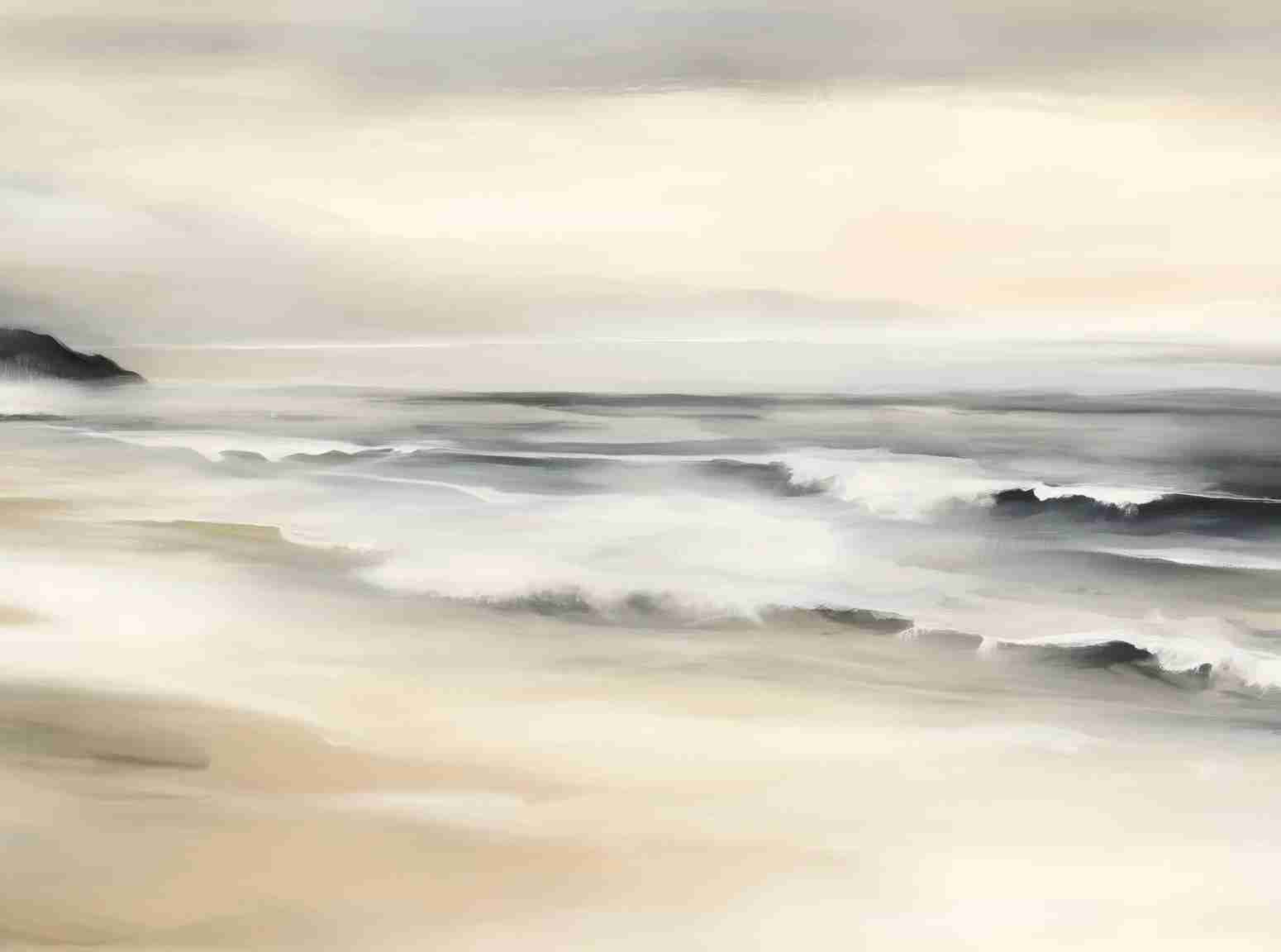 Sérénité Littorale – papier peint pour une évasion douce et apaisante - Illulart: Papier peint panoramique