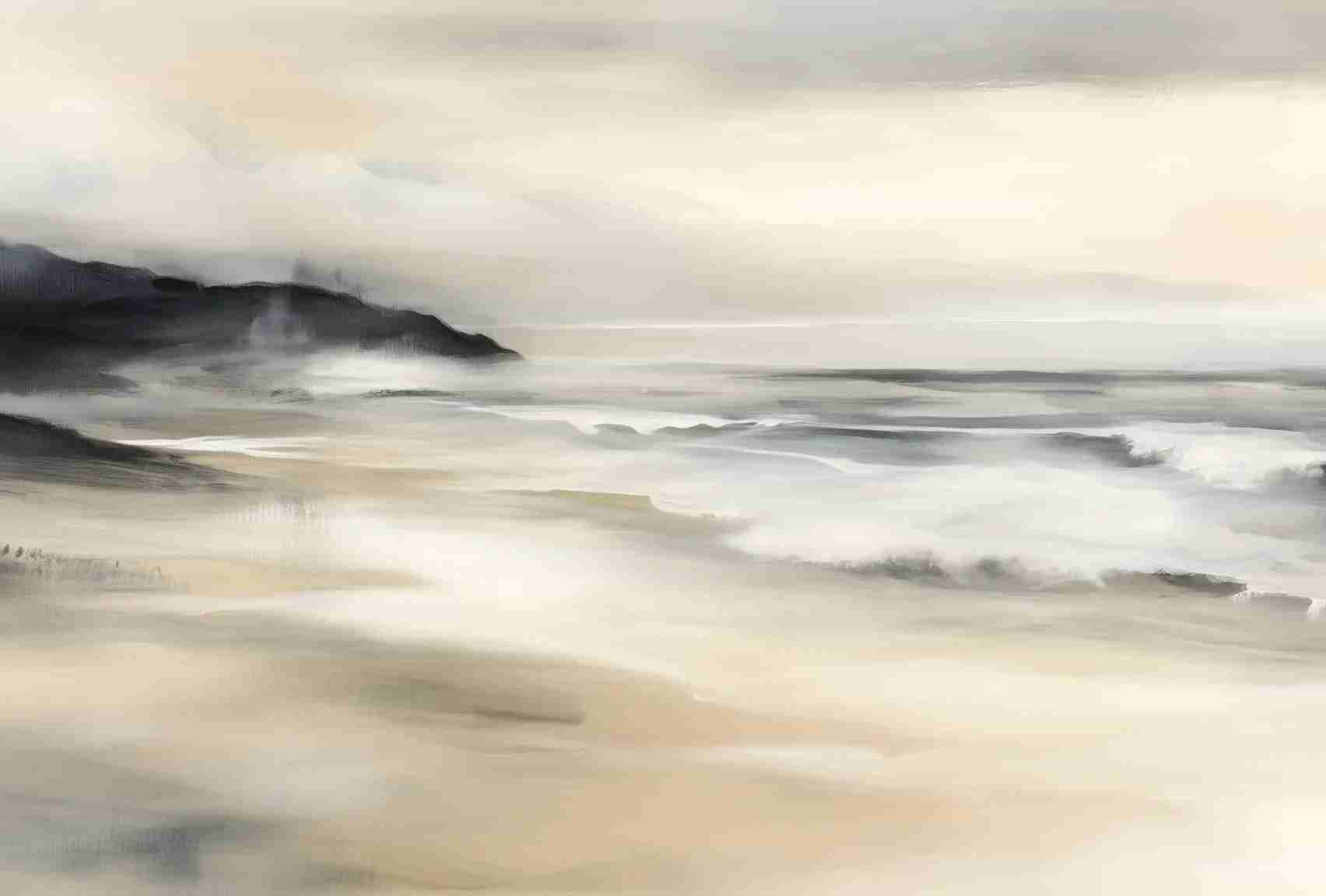 Sérénité Littorale – papier peint pour une évasion douce et apaisante - Illulart: Papier peint panoramique