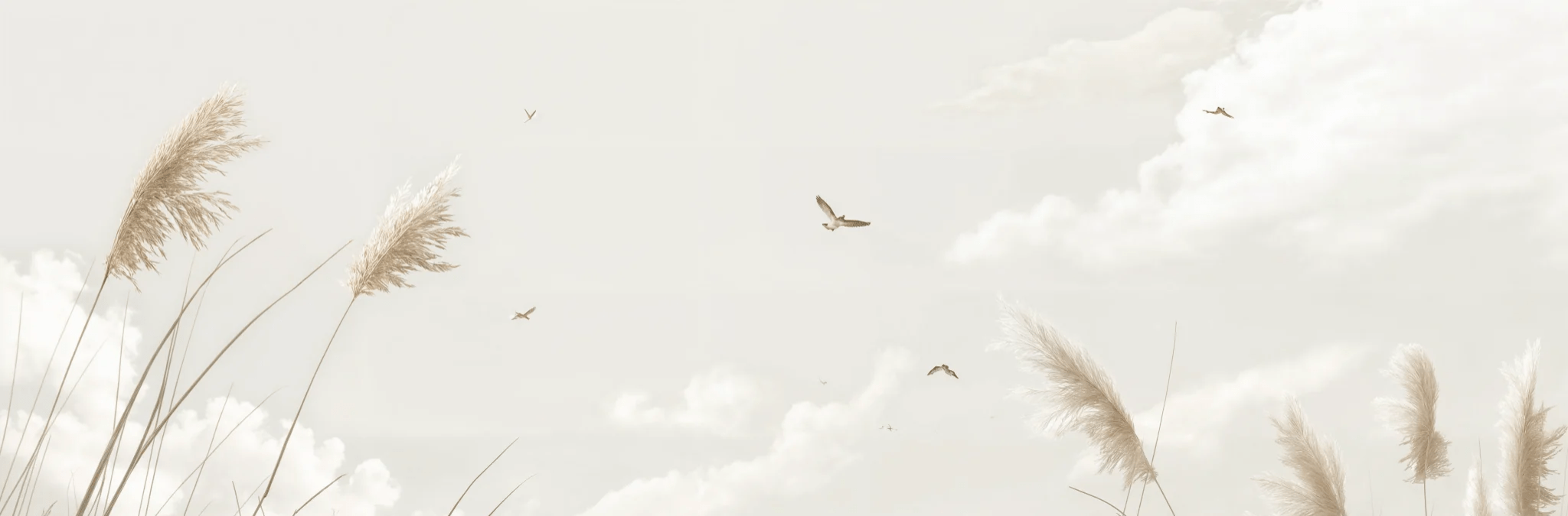 Sérénité Naturelle : Décoration Murale avec Herbes Sauvages - Illulart: Papier peint panoramique