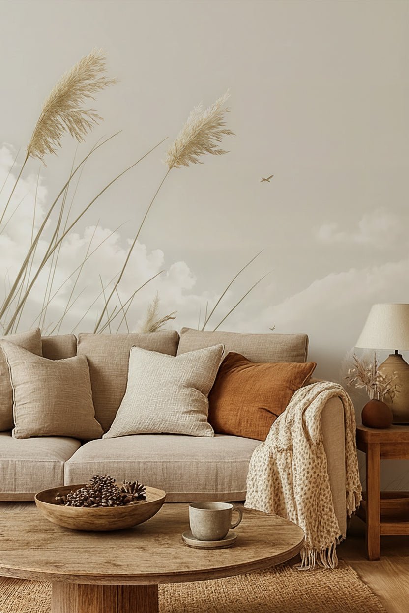 Sérénité naturelle – Papier peint panoramique apaisant pour une décoration douce - Illulart: Papier peint panoramique