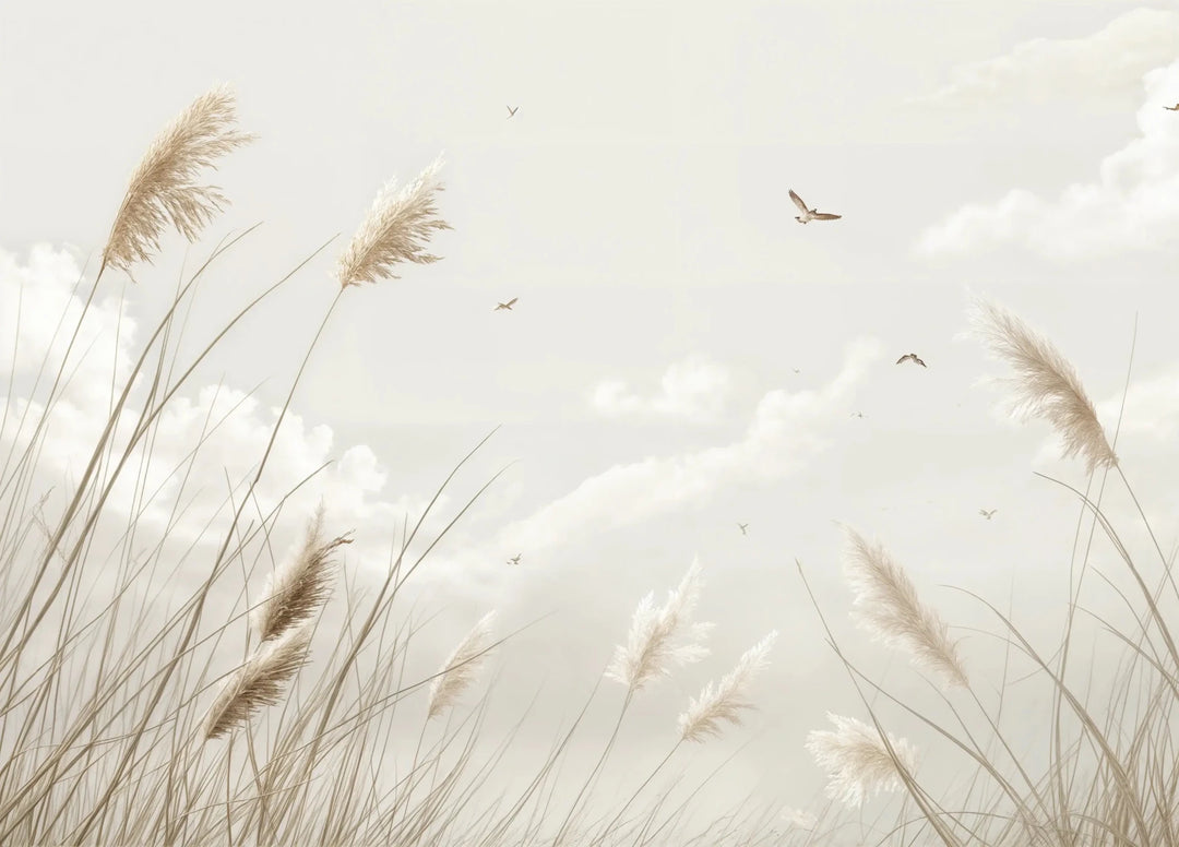 Sérénité naturelle – Papier peint panoramique apaisant pour une décoration douce - Illulart: Papier peint panoramique