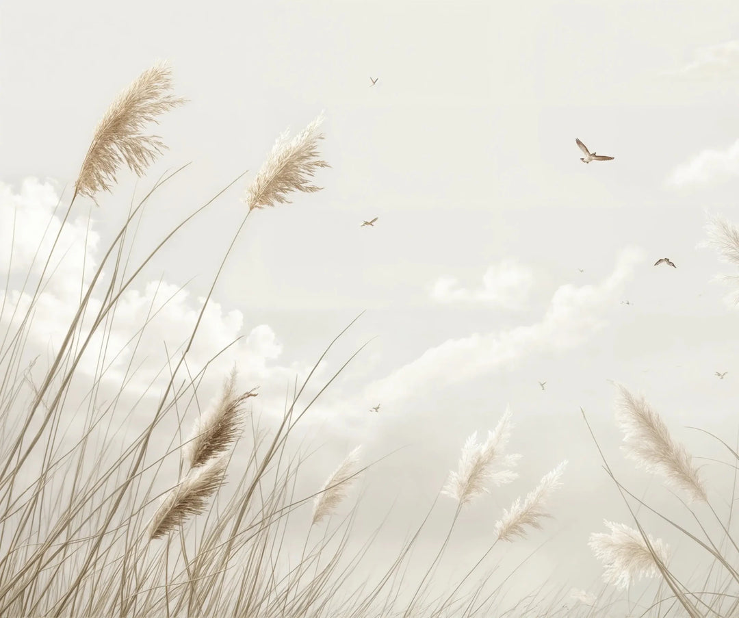 Sérénité naturelle – Papier peint panoramique apaisant pour une décoration douce - Illulart: Papier peint panoramique