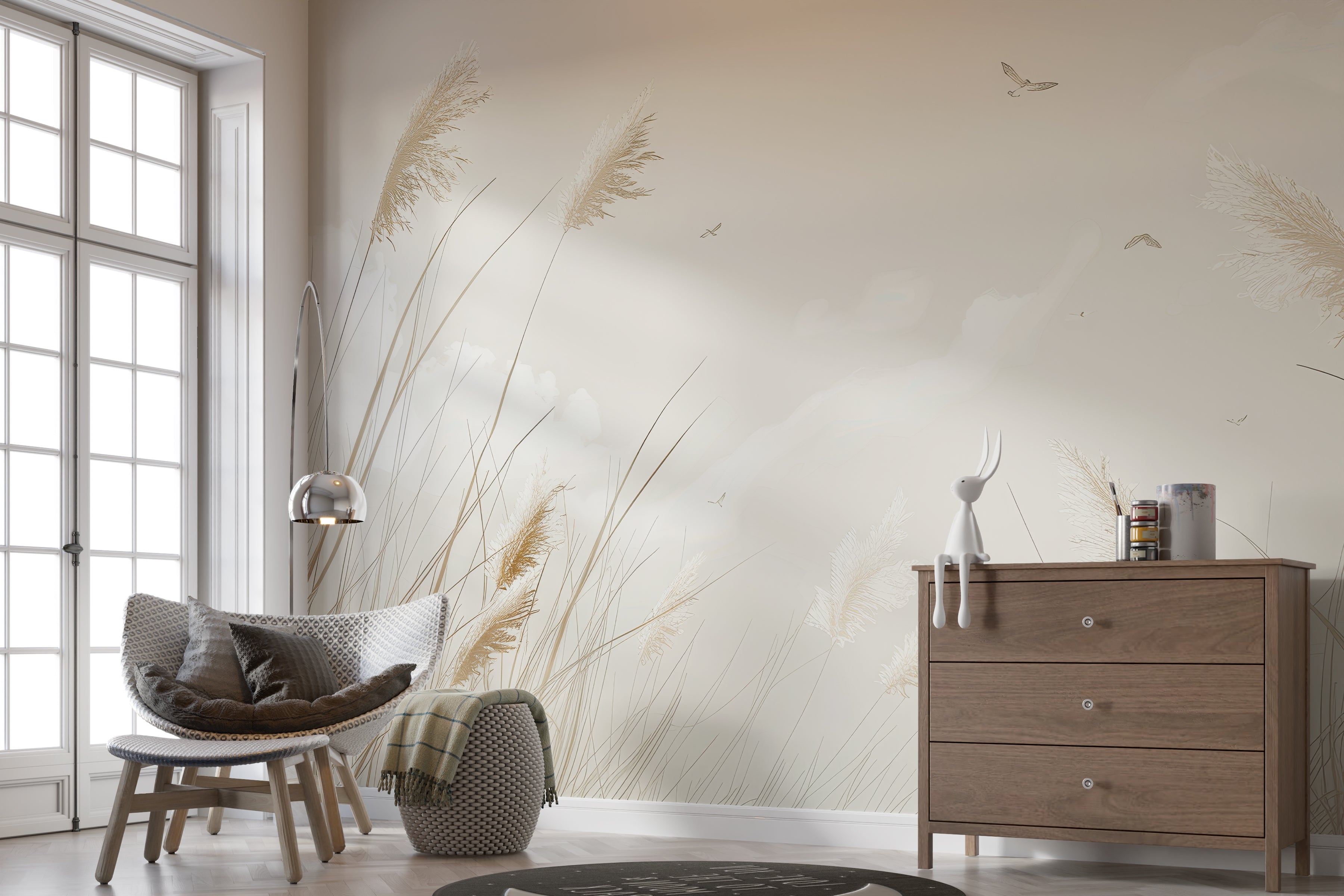 Natural Serenity: Wall Decoration with Wild Herbs