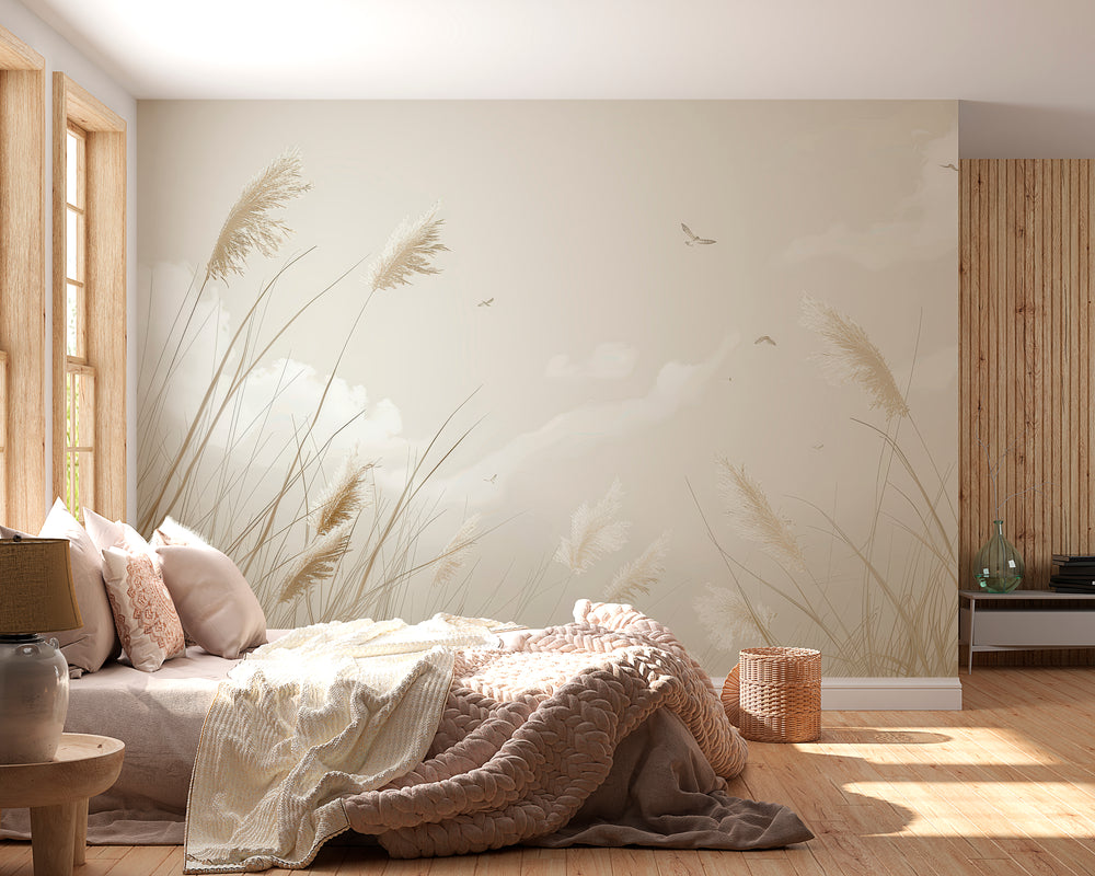 Sérénité Naturelle : Décoration Murale avec Herbes Sauvages