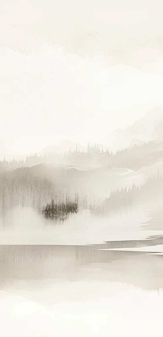 Silence des Bois – Une Immersion Apaisante dans une Forêt Brumeuse - Illulart: Papier peint panoramique