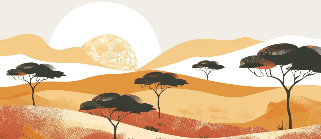 Soleil d’Afrique : Éclat et Simplicité - Illulart: Papier peint panoramique