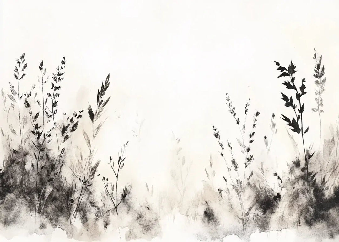 Songes de Graminées – Papier Peint Élégant Inspiré de la Nature - Illulart: Papier peint panoramique