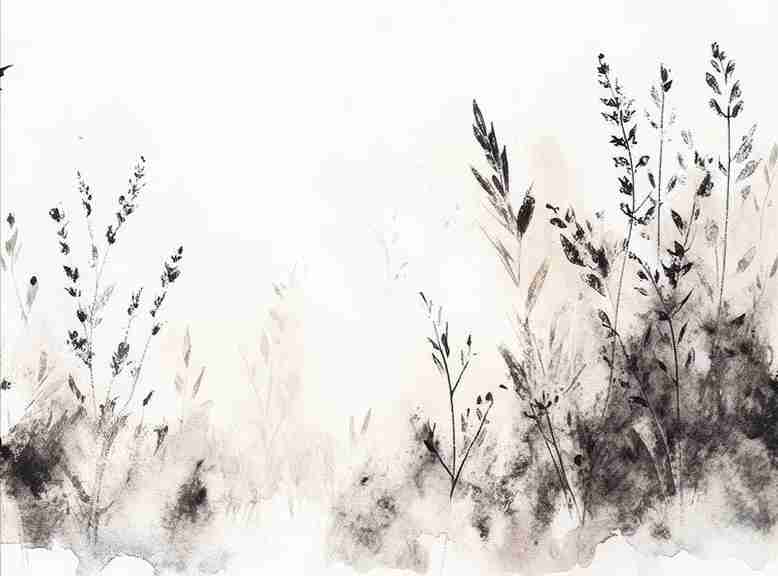 Songes de Graminées – Papier Peint Élégant Inspiré de la Nature - Illulart: Papier peint panoramique