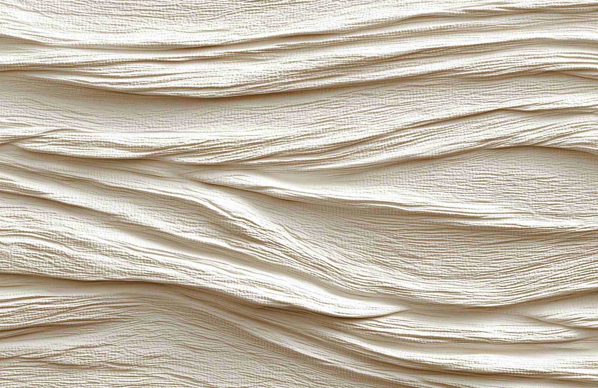 Souffle minéral en tons écrus - Papier peint relief effet 3D