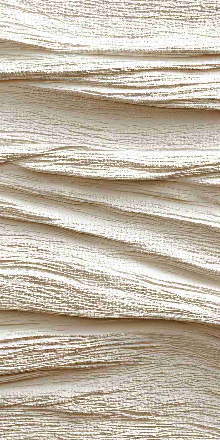Souffle minéral en tons écrus - Papier peint relief effet 3D