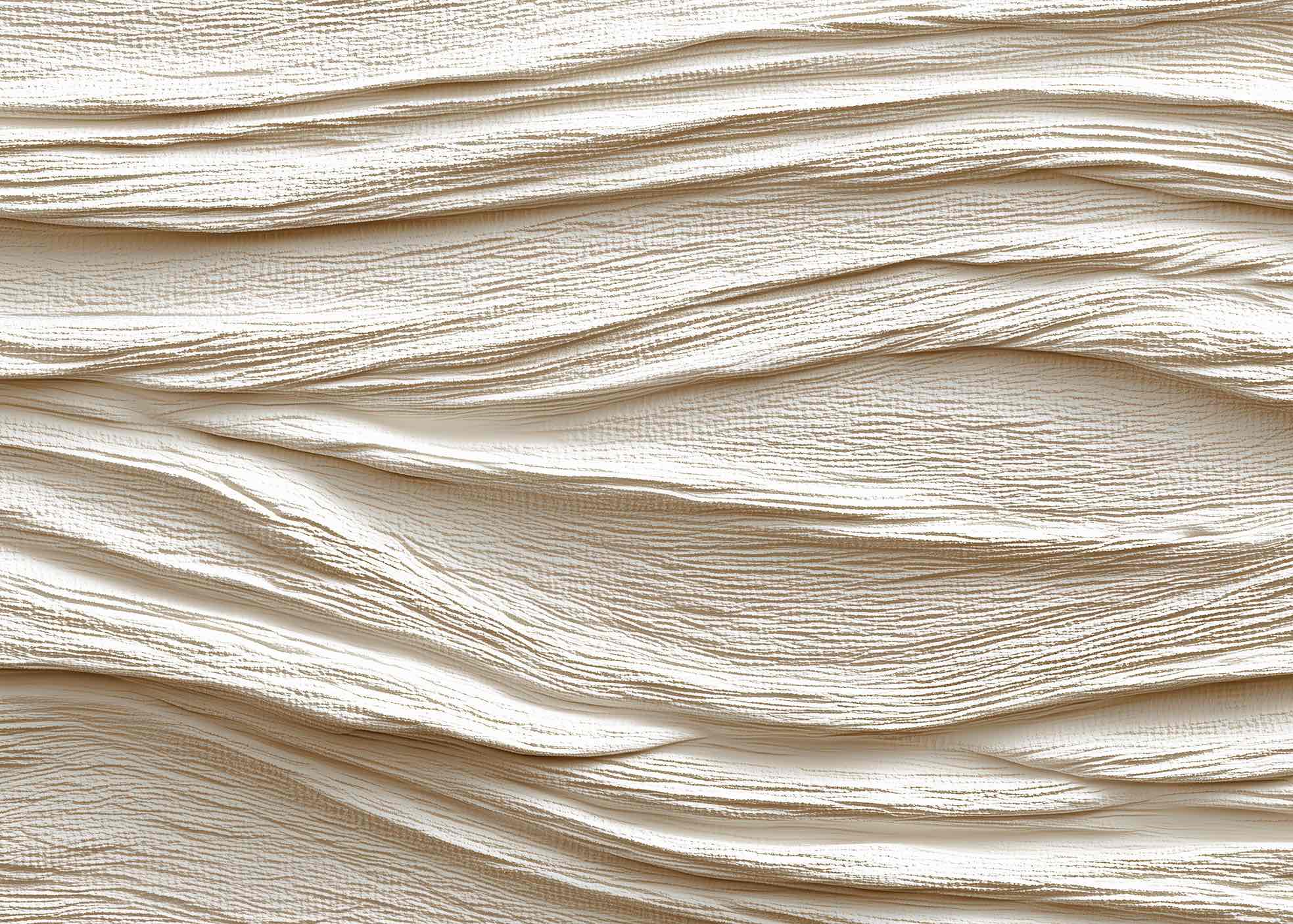 Souffle minéral en tons écrus - Papier peint relief effet 3D