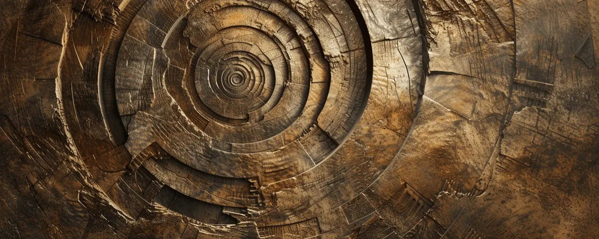 Spirale Temporelle : Papier Peint Vortex Bois Centenaire