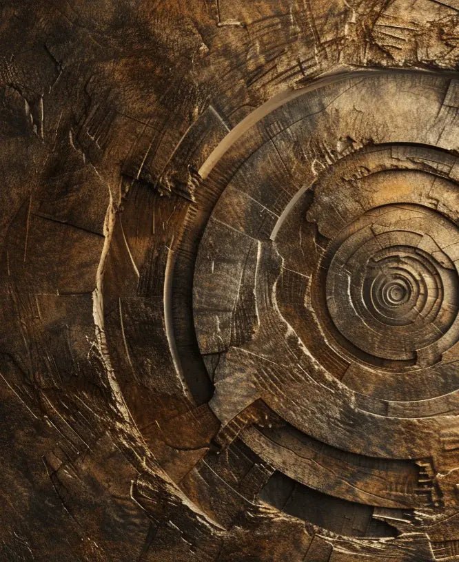 Spirale Temporelle : Papier Peint Vortex Bois Centenaire - Illulart: Papier peint panoramique