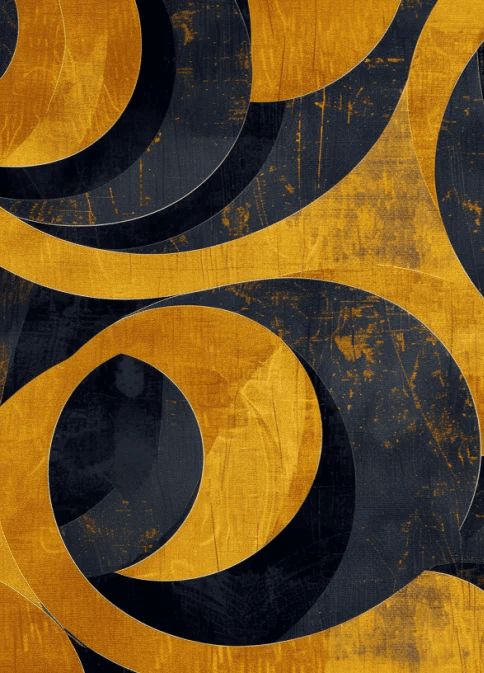 Spirales d'Or - Éclat Industriel Chic - Illulart: Papier peint panoramique