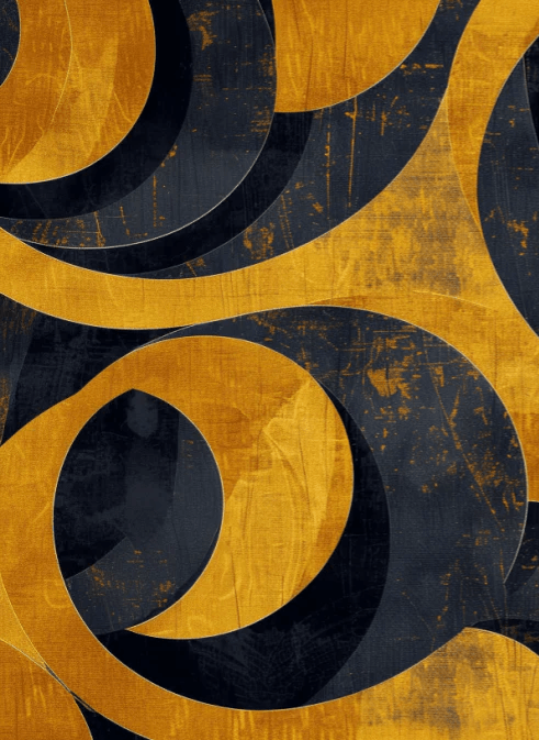 Spirales d'Or - Éclat Industriel Chic - Illulart: Papier peint panoramique