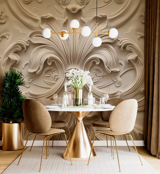 Splendeur baroque : Papier peint Fleur de Lys - Illulart: Papier peint panoramique