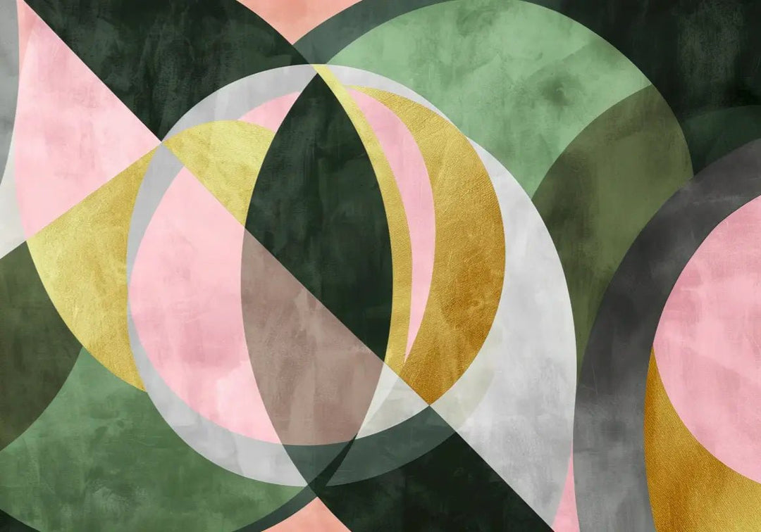 Symphonie de Formes - Papier Peint Panoramique Pastel - Illulart: Papier peint panoramique