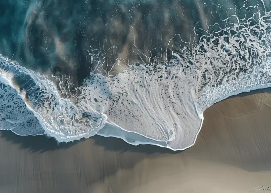 Symphonie des Vagues : Vue Aérienne sur Papier Peint - Illulart: Papier peint panoramique