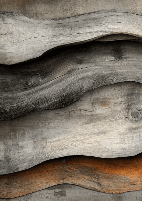 Texture Organique : Bois Ondulé pour un Mur Authentique - Illulart: Papier peint panoramique
