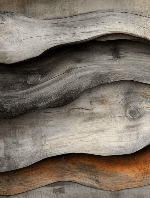 Texture Organique : Bois Ondulé pour un Mur Authentique - Illulart: Papier peint panoramique