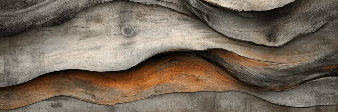 Texture Organique : Bois Ondulé pour un Mur Authentique - Illulart: Papier peint panoramique