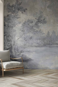Toile de Jouy en Gris