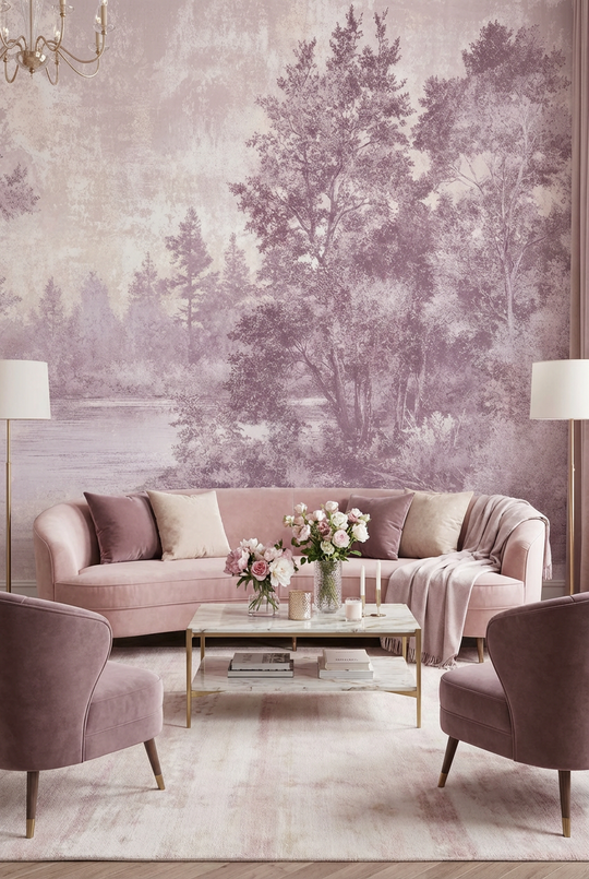 Toile de jouy en rose