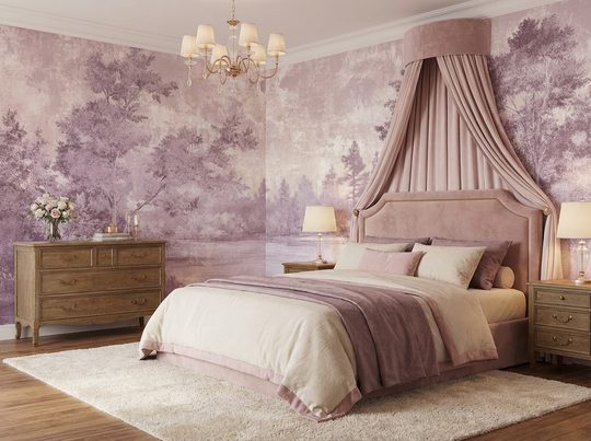 Toile de jouy en rose