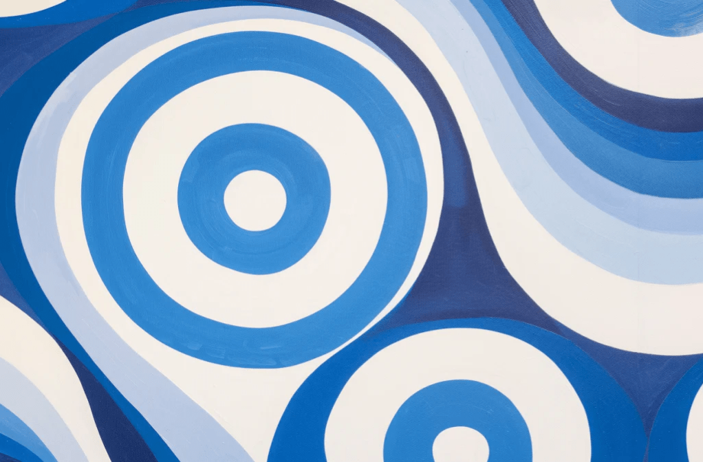 Tourbillons d’Azur : Harmonie en Bleu et Blanc - Illulart: Papier peint panoramique