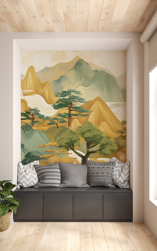 Tranquility of Asia: Wall Panorama of Enchanted Hills