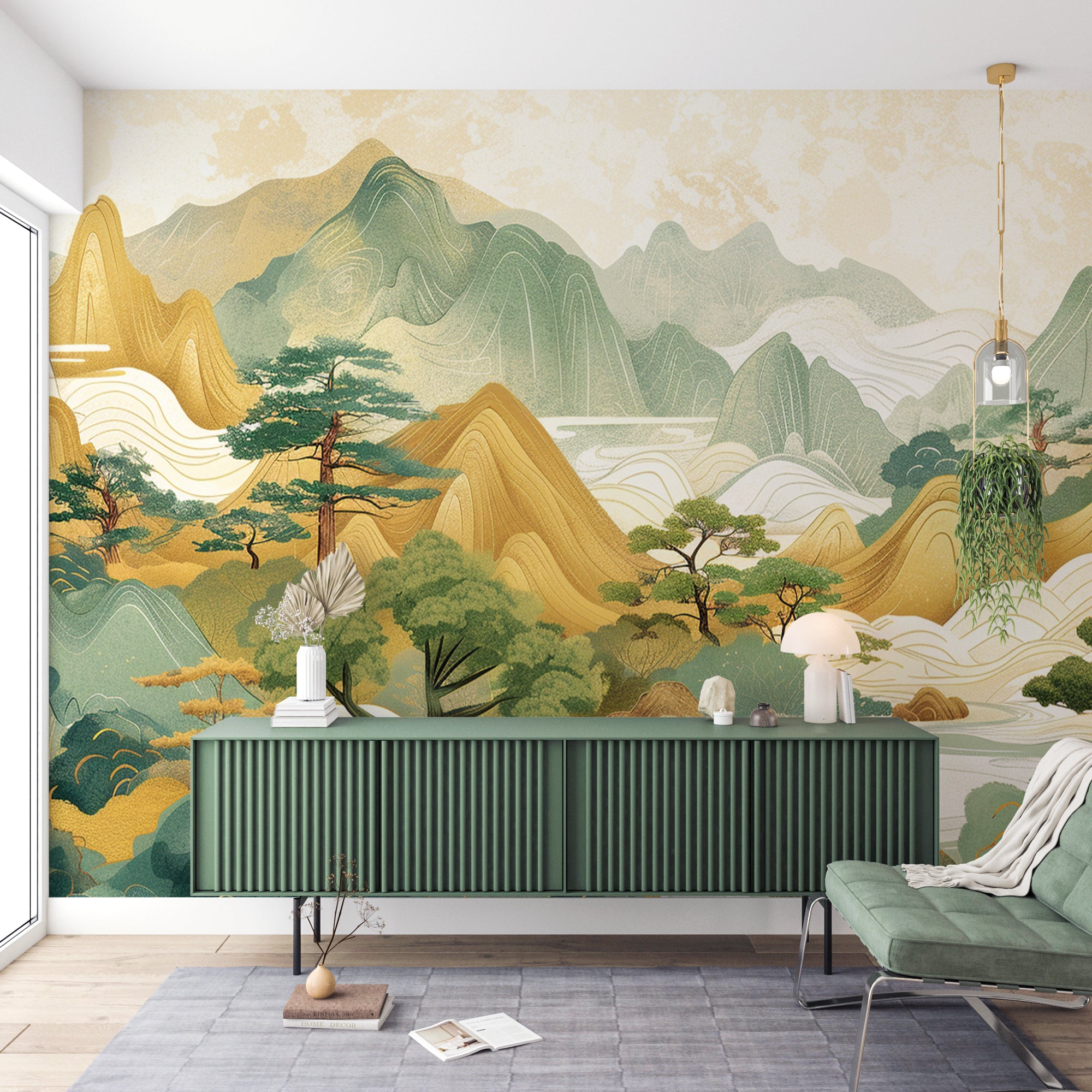 Tranquility of Asia: Wall Panorama of Enchanted Hills