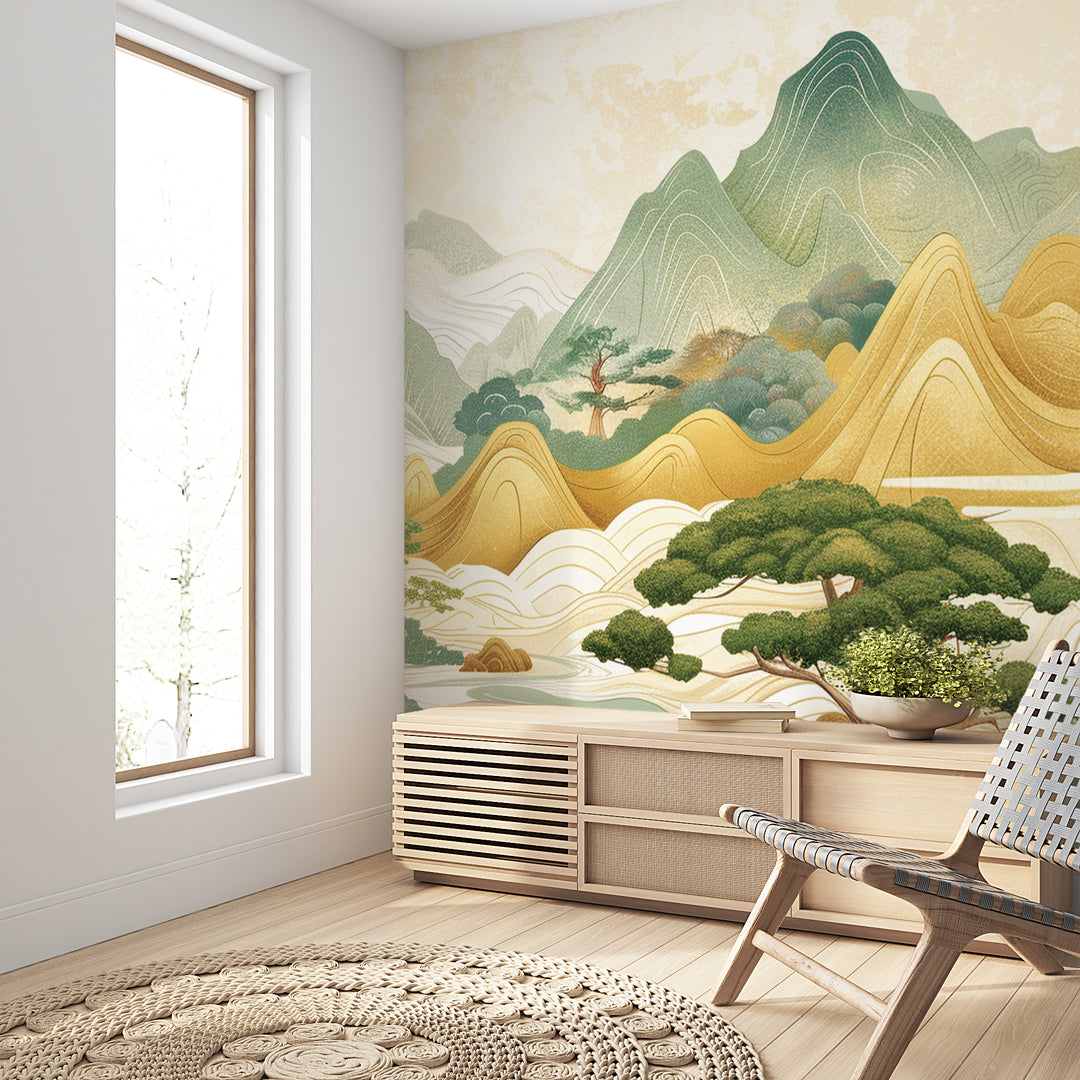 Tranquility of Asia: Wall Panorama of Enchanted Hills