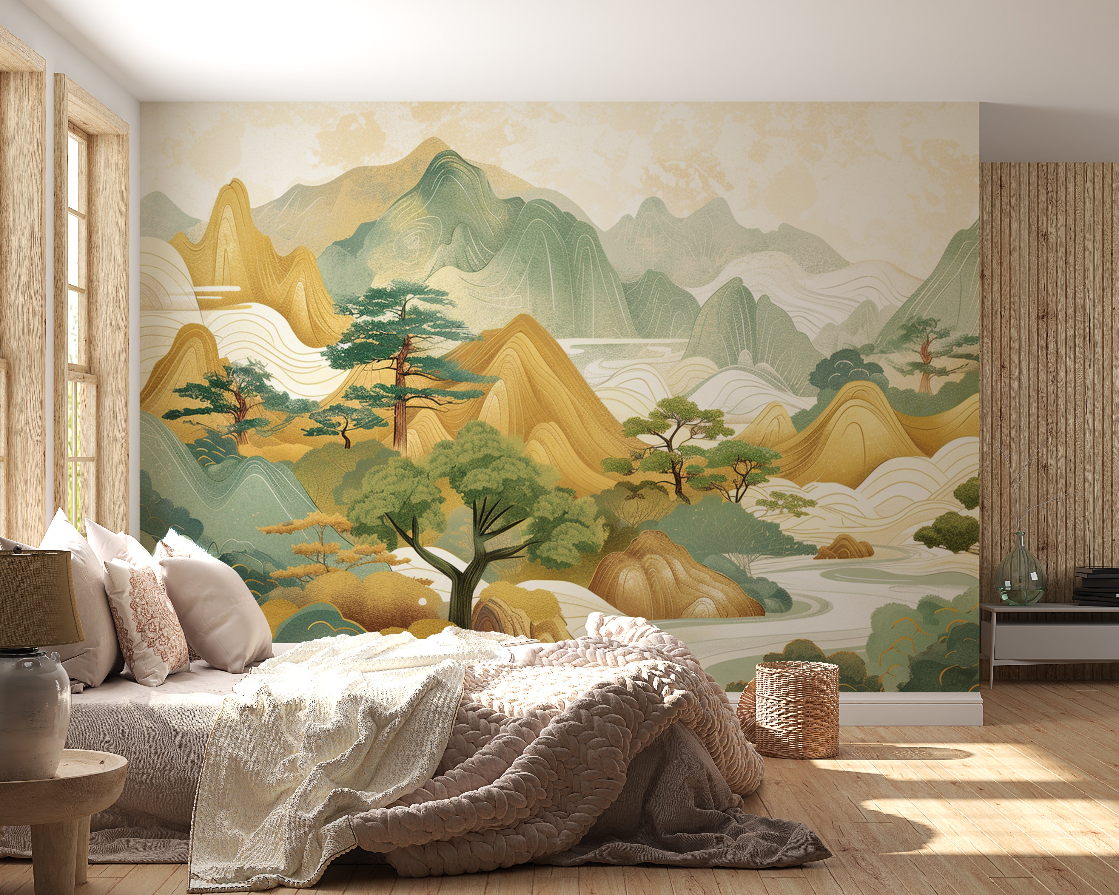 Tranquility of Asia: Wall Panorama of Enchanted Hills