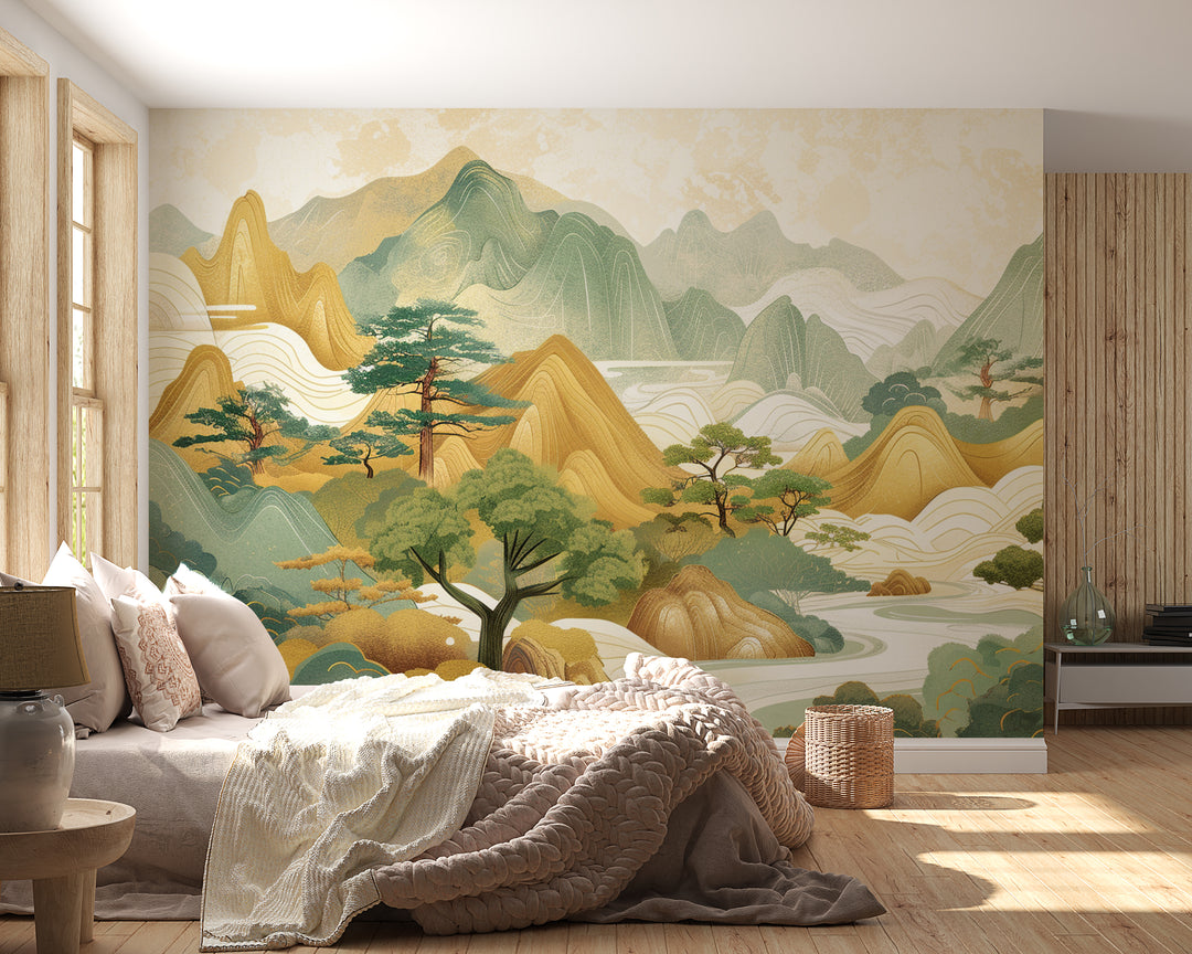 Tranquility of Asia: Wall Panorama of Enchanted Hills