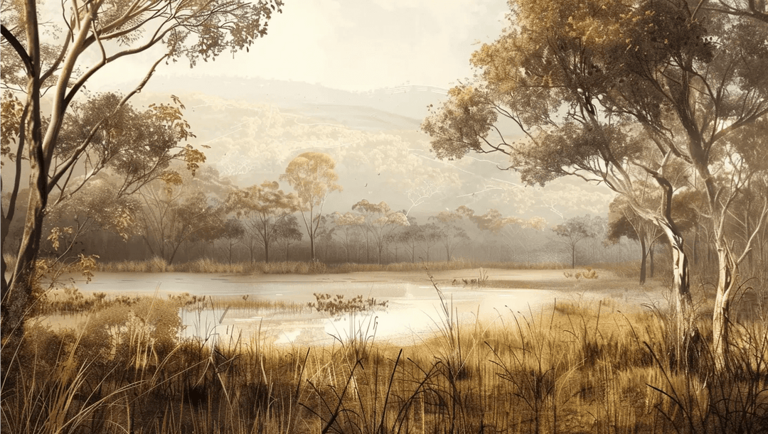 Tranquillité Automnale - Illulart: Papier peint panoramique