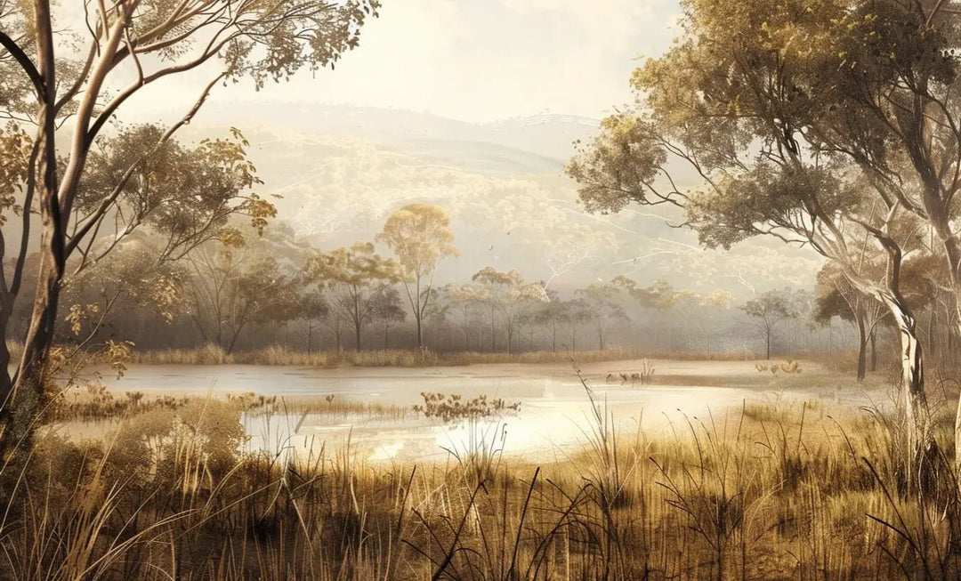 Tranquillité Automnale - Illulart: Papier peint panoramique