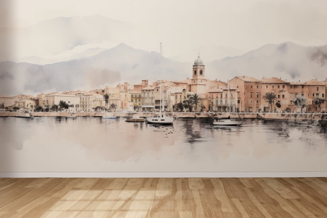 Un port en Corse - Illulart: Papier peint panoramique