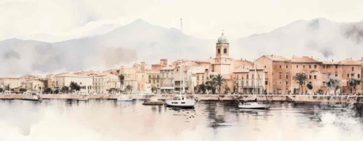 Un port en Corse - Illulart: Papier peint panoramique